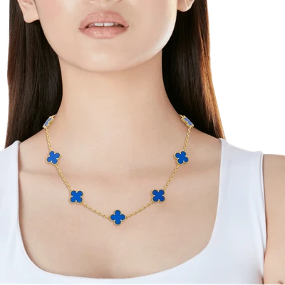 Collier Trèfle Bleu Vintage Alhambra